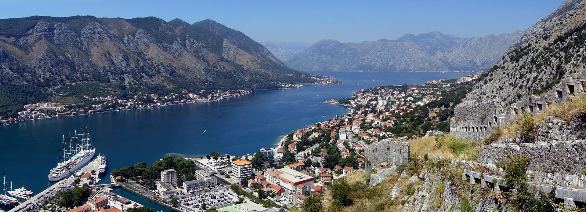 Bay of Kotor seen from the fortress walls