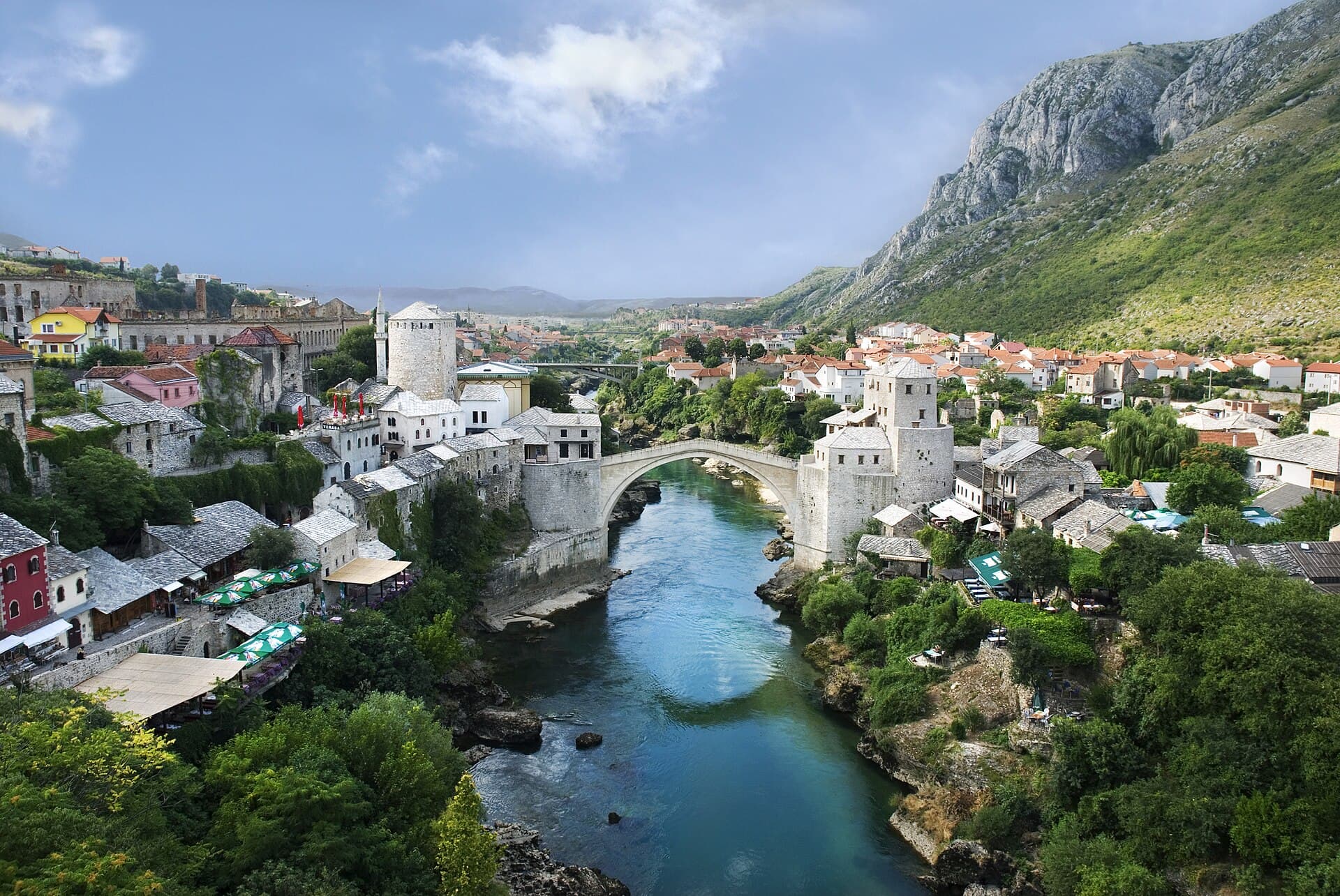 Mostar old town and the Old Bridge
